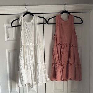 Very J White and Pink Sleeveless Dresses